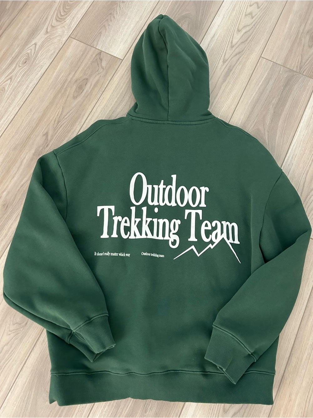 Zara Forest Green "Outdoor Trekking Team" Hoodie